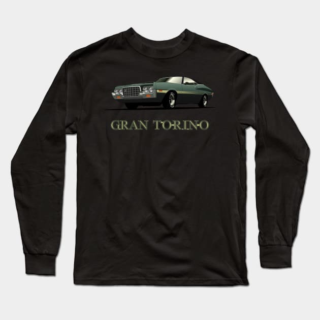 Gran Torino Long Sleeve T-Shirt by AutomotiveArt